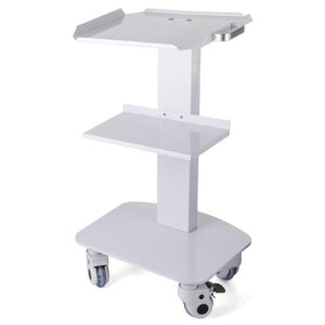 vevor 3 trays medical cart 3-layer lab cart 33lb load capacity heavy duty dental cart rolling utility cart with 4 pe wheels for lab, hospital, dental office, salon and more