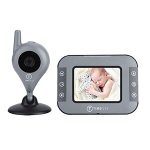 timeflys video baby monitor with camera and audio c240v 2.4" screen, auto night vision,two way talk, temperature monitoring and warning,1000 ft range,long battery life