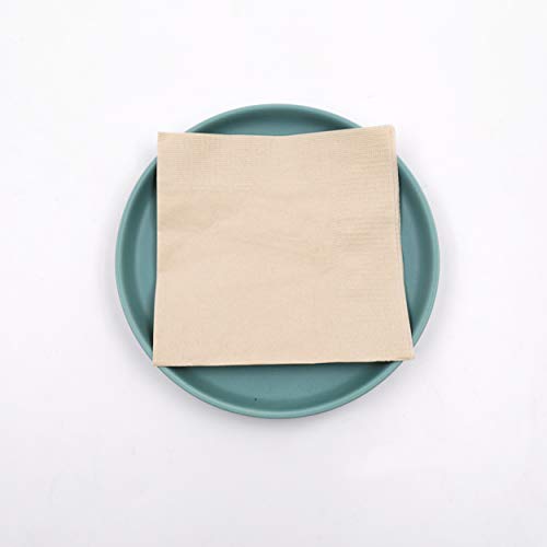 BANANA Inc. - 100% Compostable Napkins for Everyday Dining, Beverages or Cocktail, Eco-Friendly Bamboo Dinner Napkins Disposable Napkins…