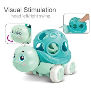 ZMZS Baby Car Toys for 6 to 12 Months,Infant Soft Rubber Push and Go Vehicles,Toddler Rattle Roll Car Friction Powered Truck Toy,Preschool Learning Gift for 1 2 3 Years Old Boys Girls