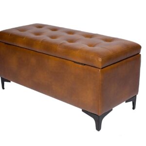 Sunpan Teegan Bench - Bravo Cognac