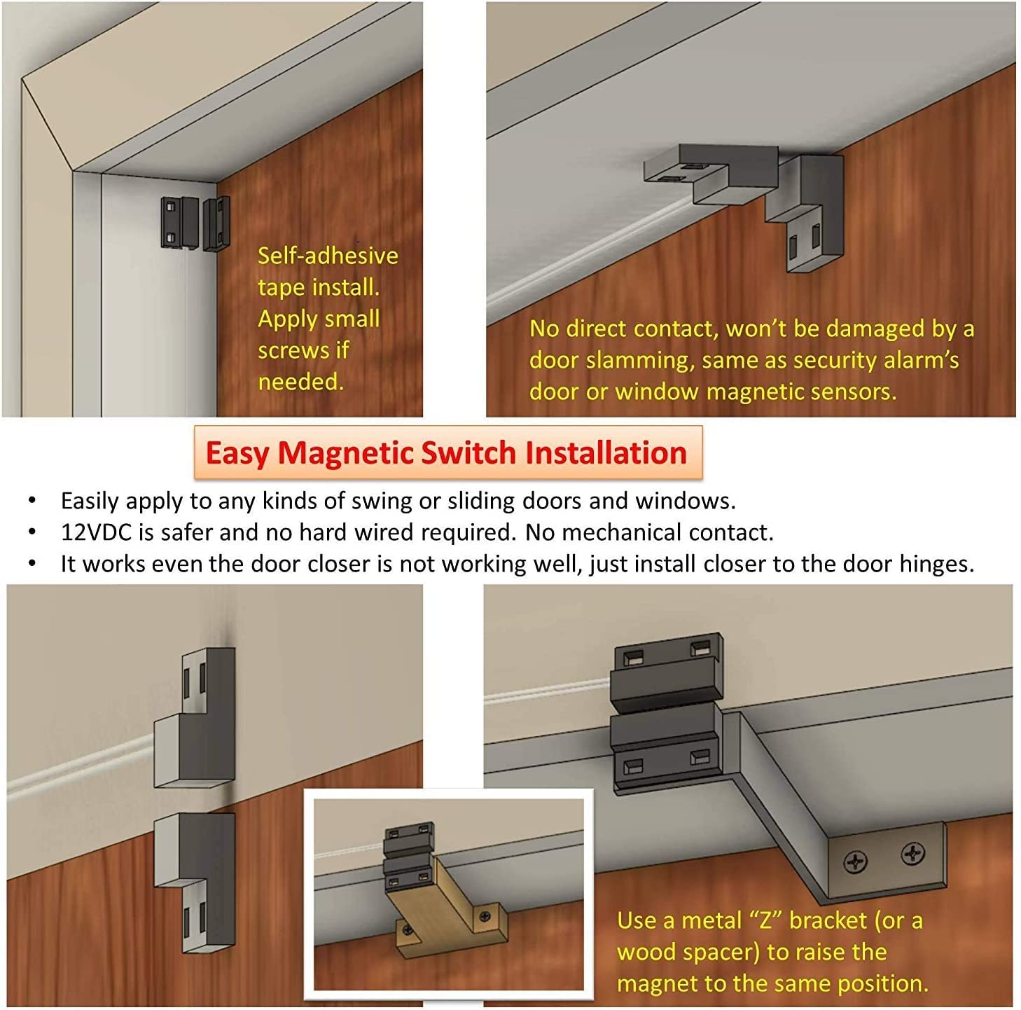 Awoco 72" Elegant 2 Speeds 1800CFM Commercial Indoor Air Curtain, CE Certified, 120V Unheated - Door Switch Included