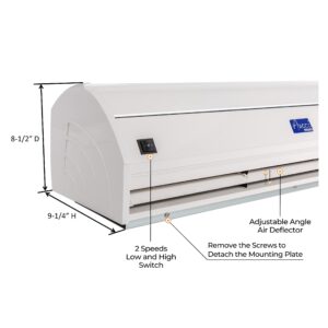 Awoco 72" Elegant 2 Speeds 1800CFM Commercial Indoor Air Curtain, CE Certified, 120V Unheated - Door Switch Included