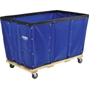 global industrial 24 bushel, blue vinyl basket bulk truck, unassembled