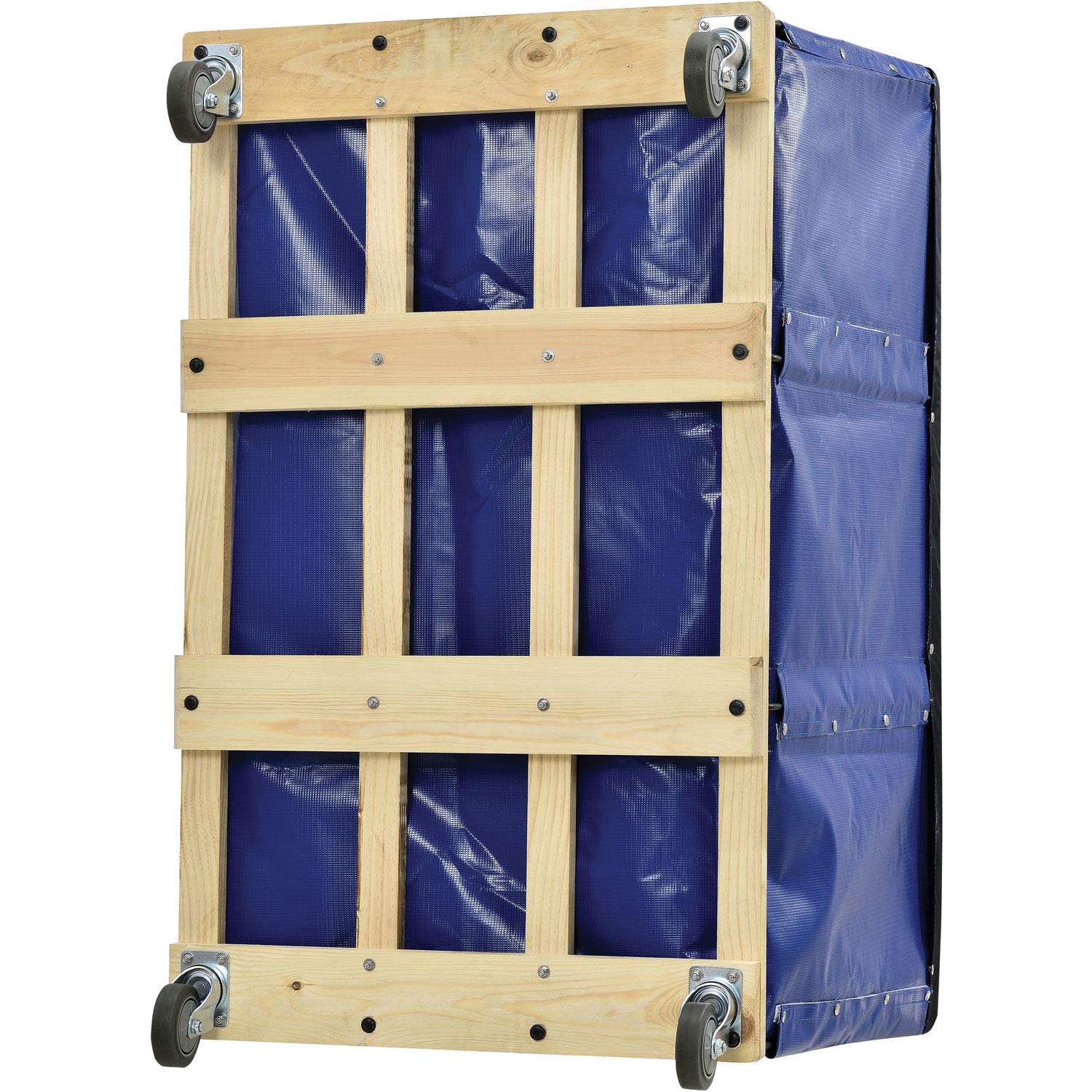 Global Industrial 24 Bushel, Blue Vinyl Basket Bulk Truck, Unassembled