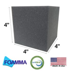 Foamma Charcoal Foam Pit Cubes/Blocks 4 x 4 x 4 100 Pack for Gymnastics, Freerunning and Parkour Courses, Skateboard Parks, BMX, Trampoline Arenas