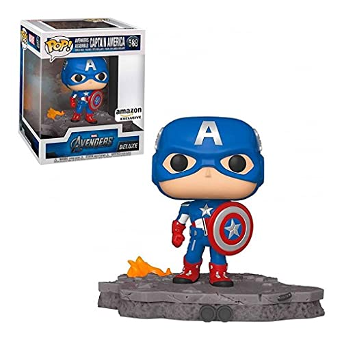 Funko Pop! Deluxe Marvel: Avengers Assemble Series - Captain America, Amazon Exclusive, Figure 6 of 6