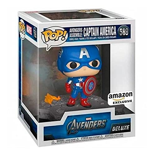 Funko Pop! Deluxe Marvel: Avengers Assemble Series - Captain America, Amazon Exclusive, Figure 6 of 6