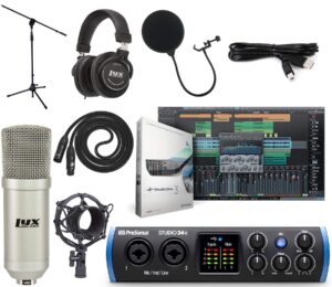 presonus studio 24c 2x2 usb type-c audio/midi interface studio bundle with studio one artist software pack