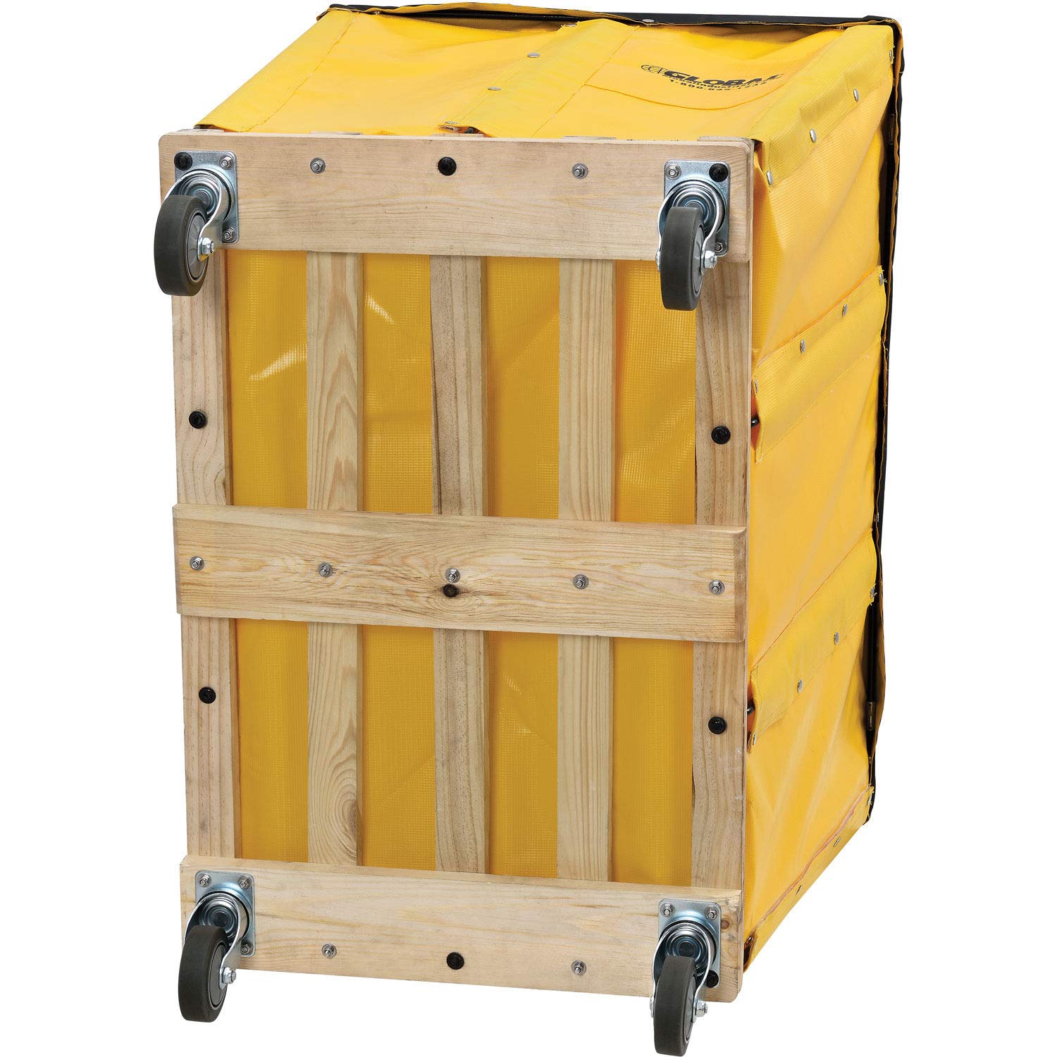 Global Industrial 16 Bushel, Yellow Vinyl Basket Bulk Truck, Unassembled, 40"L x 28"W x 35"H