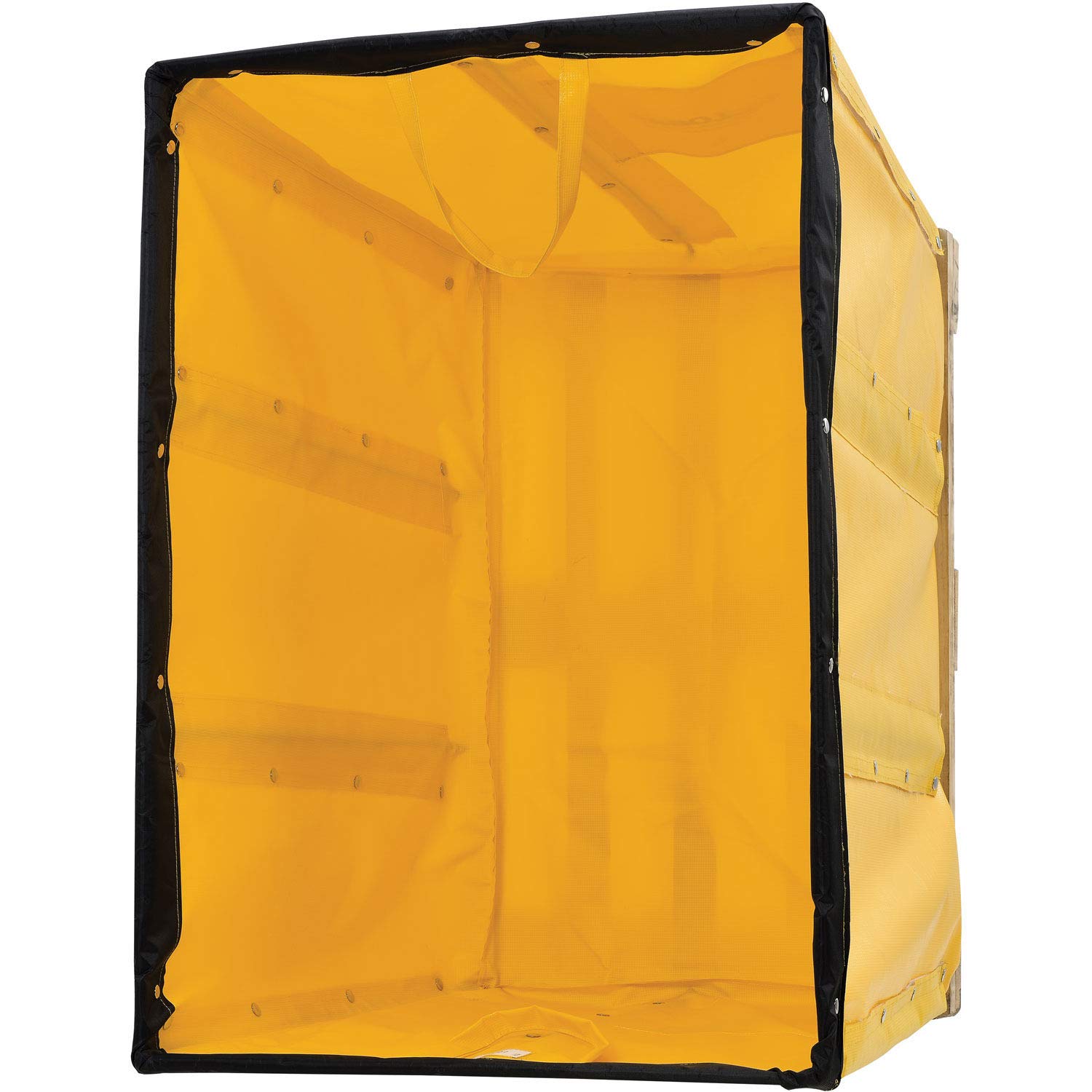 Global Industrial 16 Bushel, Yellow Vinyl Basket Bulk Truck, Unassembled, 40"L x 28"W x 35"H