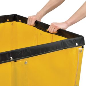 Global Industrial 16 Bushel, Yellow Vinyl Basket Bulk Truck, Unassembled, 40"L x 28"W x 35"H