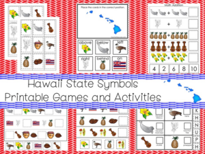 30 printable hawaii state symbols themed games and activities