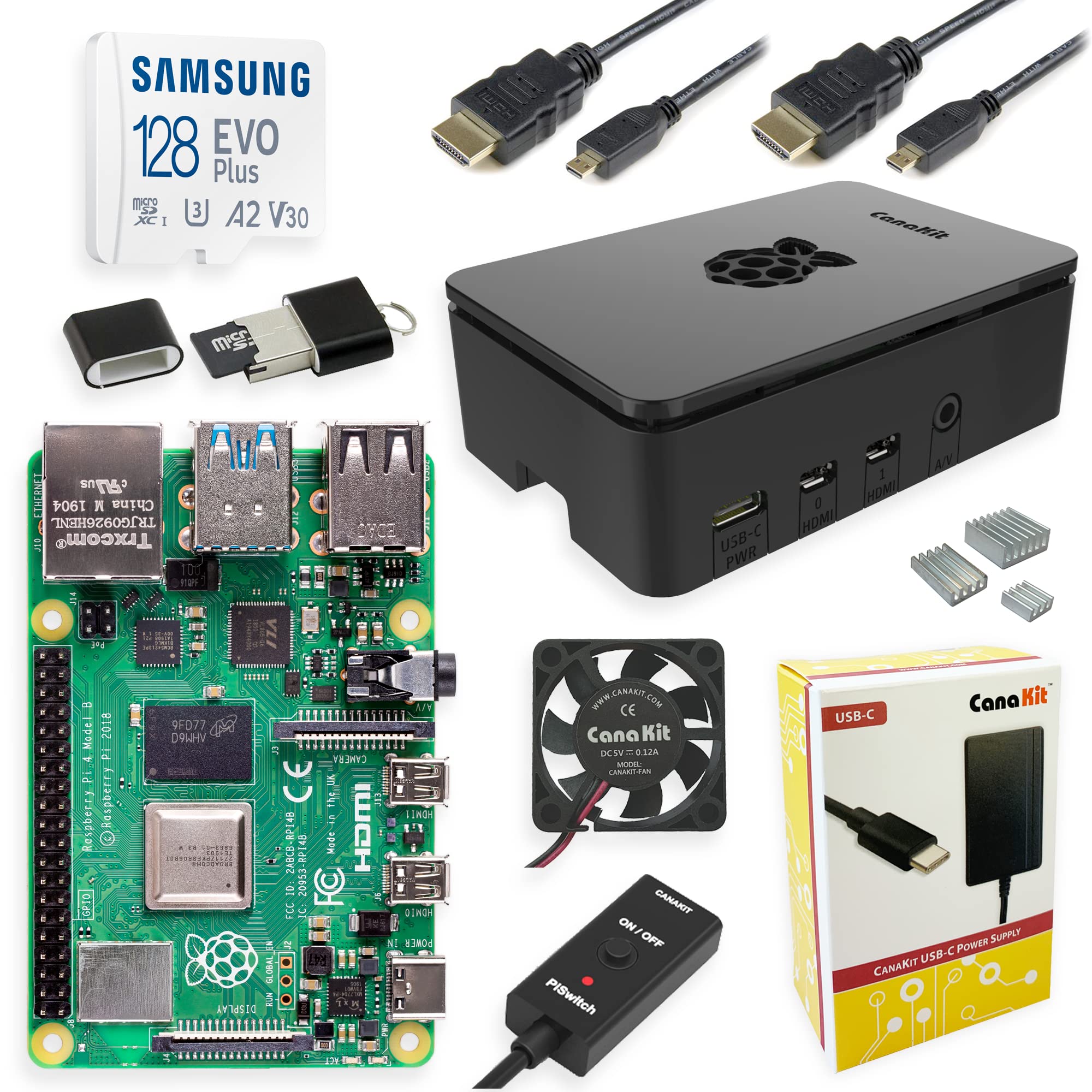 CanaKit Raspberry Pi 4 Extreme Kit - 128GB Edition (2GB RAM)