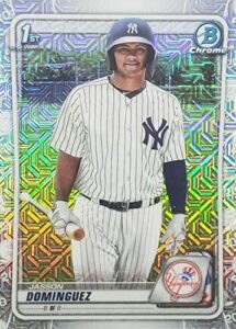 2020 bowman chrome prospects - jasson dominguez - mega box mojo refractor - 1st official bowman chrome card - new york yankees baseball rookie card rc #bcp8