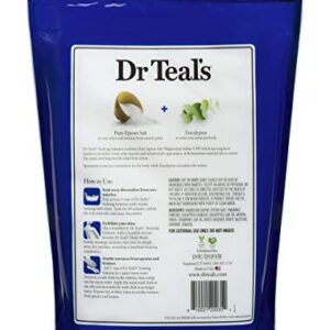 Dr. Teal's Eucalyptus & Spearmint Soaking Solution (1 Bag, 7lb) - Blended with Pure Epsom Salt - Stimulate and Soothe The Senses - Ease Pain & Soreness in The Body at Home - Value Size Bag