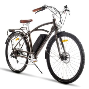 sarahbridal commuter electric bike for adults, city cruiser ebike 500w powerful brushless motor cargo, 20+mph, 50+miles, 28" electric bicycle with removable 48v 12.8ah larger battery 7-speed