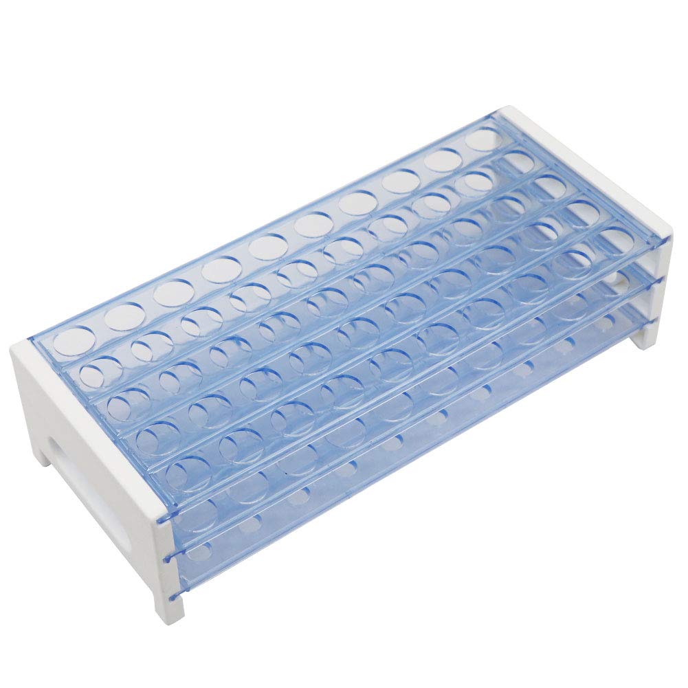 3 Pieces Test Tube Rack for 16mm Tubes 50 Holes Plastic Lab Test Tubes Holder Bracket Stand for Laboratory