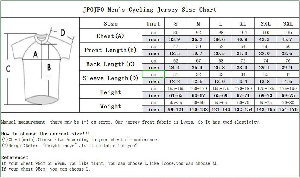 JPOJPO Women's Cycling Jersey Long Sleeve Bike Shirts Tops Lycal Cuff Reflective XL Colorful