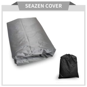 SEAZEN Waterproof Heavy Duty Lawn Mower Cover, UV and Dust Protection Push Mower Cover, Universal Fit with Drawstring & Storage Bag