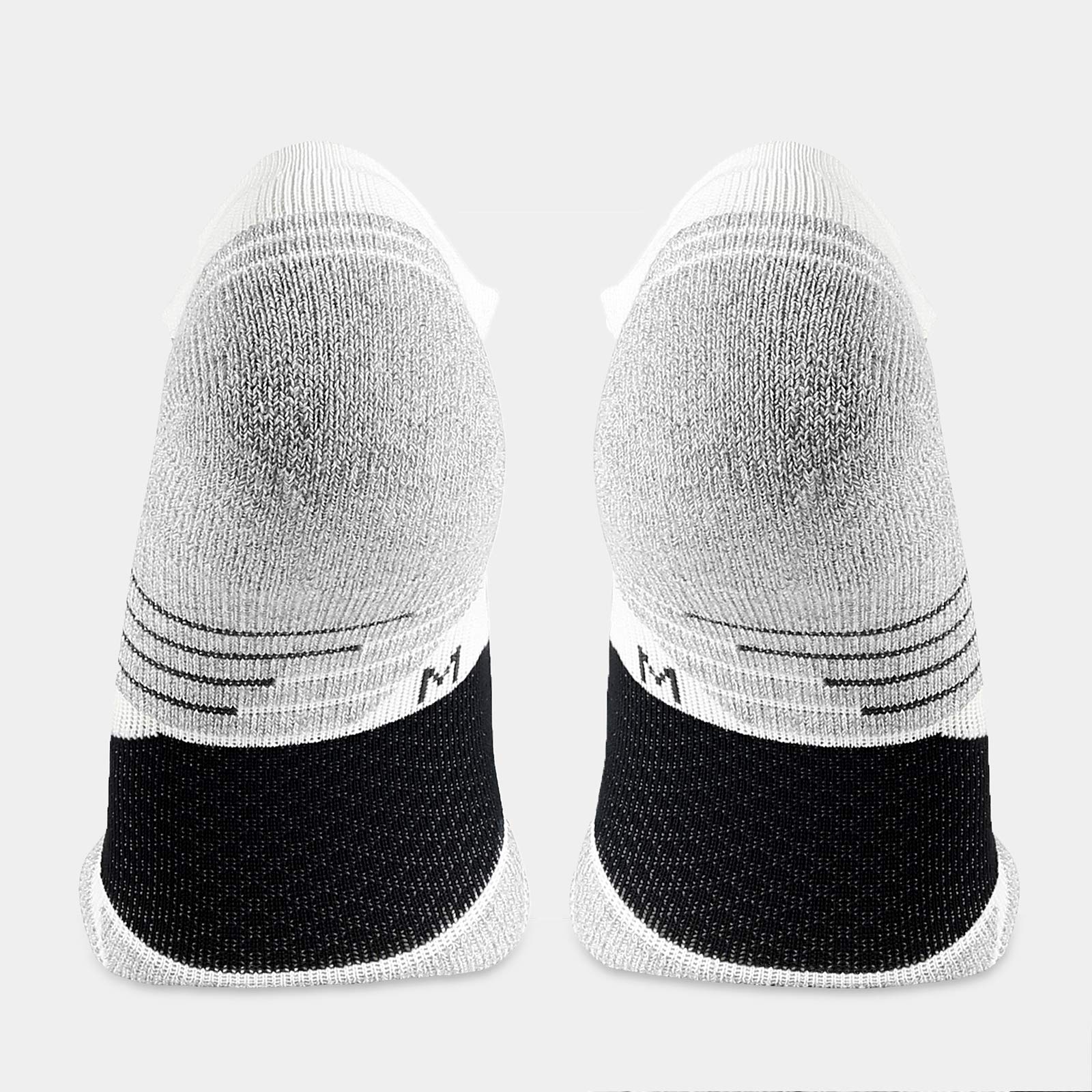 WANDER Men's Athletic Running Socks 7 Pairs Thick Cushion Ankle Socks for Men Sport Low Cut Socks 6-9/10-12 (7 Pairs White Grey, Shoe Size: 10-12)