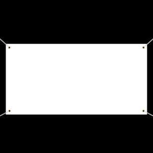 large banners and signs blank banner polyester oxford cloth sublimation banner with hanging rope for indoor wall outdoor easy hang signs diy banner signs for business office (white,2 x 4 feet)