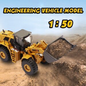 fisca 1/50 Diecast Front Loader Metal Model Construction Vehicle Toy