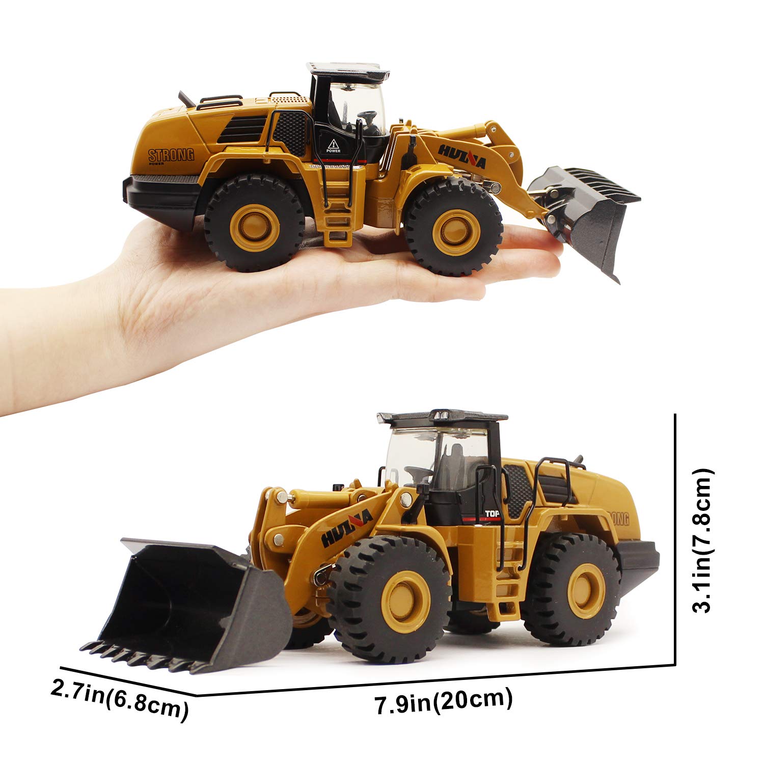 fisca 1/50 Diecast Front Loader Metal Model Construction Vehicle Toy