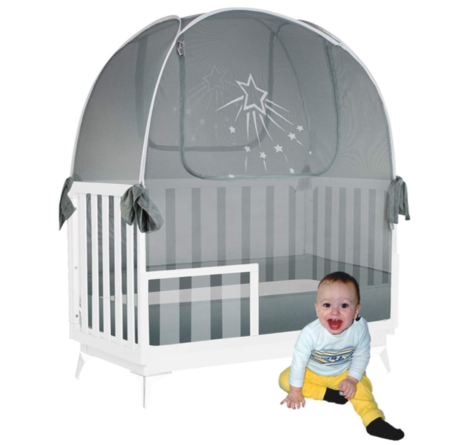 Aussie Cot Net - Baby Crib Tent to Keep Baby from Climbing Out - Toddler Proof Crib Netting Mosquito Net