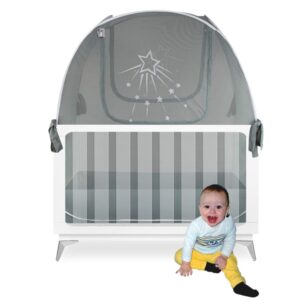 Aussie Cot Net Baby Crib Tents Twin 2 Silver Star Crib Tents to Keep Baby from Climbing Out - Crib Mosquito Netting