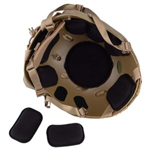 ActionUnion Tactical Airsoft Paintball Fast Helmet with Cover PJ Type Adjustable Protective NVG Mount forMulticam Military Sports Hunting Shooting (Tan-CP)