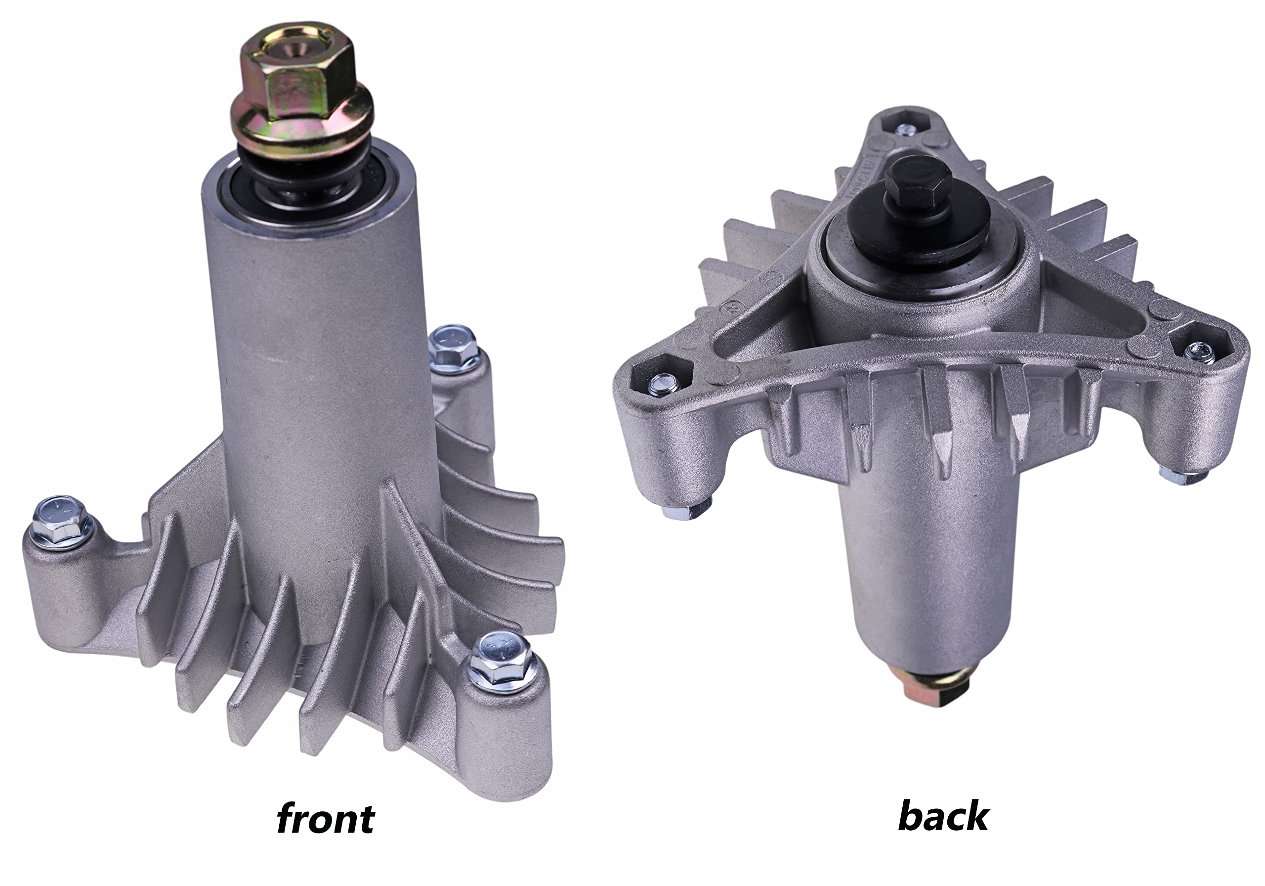 JEENDA 2PCS Spindle Mandrel Assembly 130794 AYP130794 532130794 128285 285-456 128774 with 3 Mounting Bolts for AYP Craftsman Poulan Husqvarna, WET1742ST, Fits 42 inch Deck LT1000 HeavyDuty