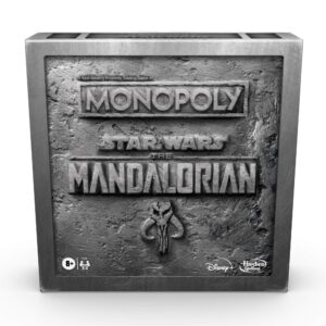 monopoly: star wars the mandalorian edition board game, protect the child (baby yoda) from imperial enemies