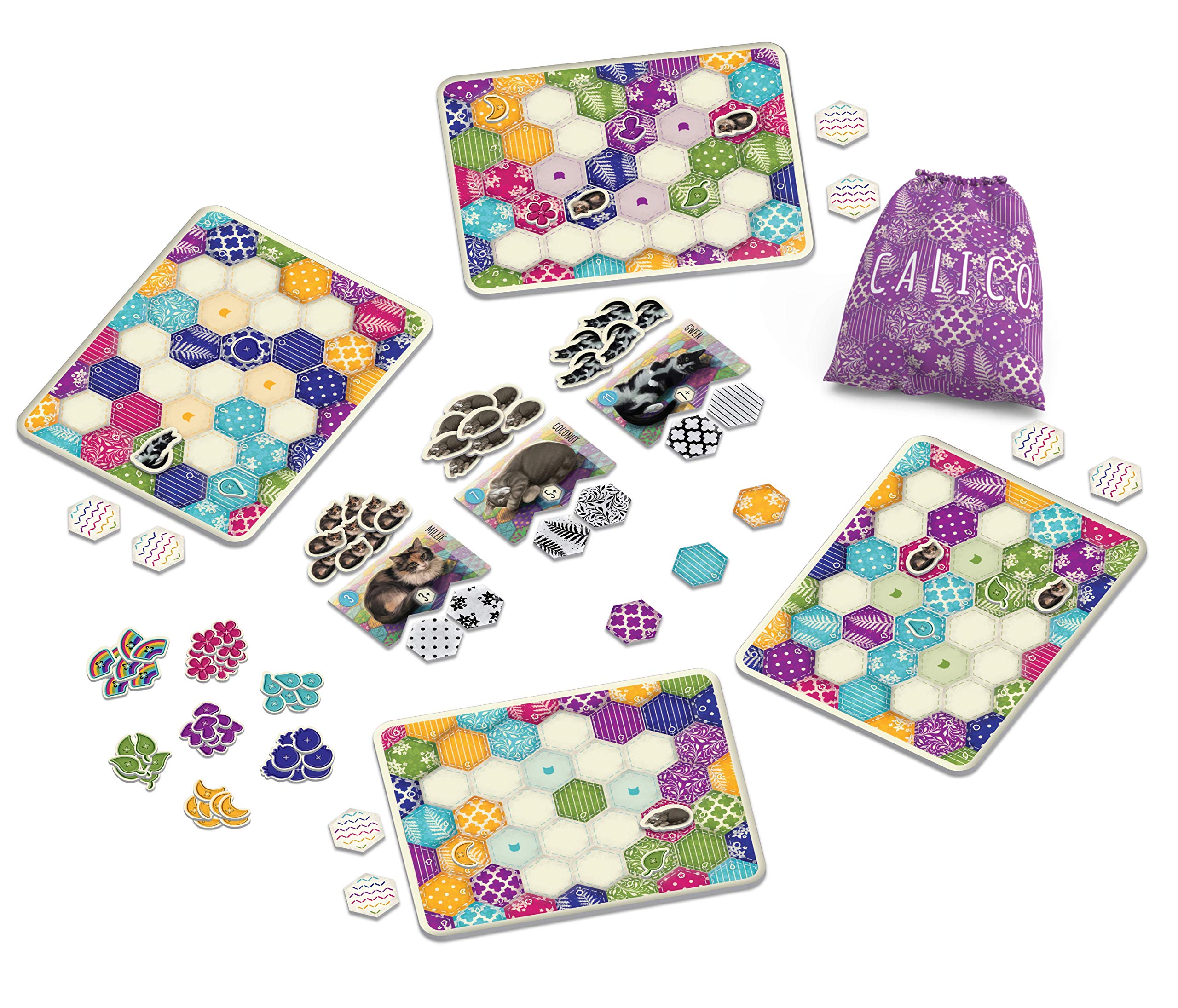 AEG & Flatout Games | Calico - Award Winning Board Game for the Whole Family | From the Creators of Cascadia | Easy to Learn | Quick to Play | Make Quilts and Attract Cats! | Ages 10 and up