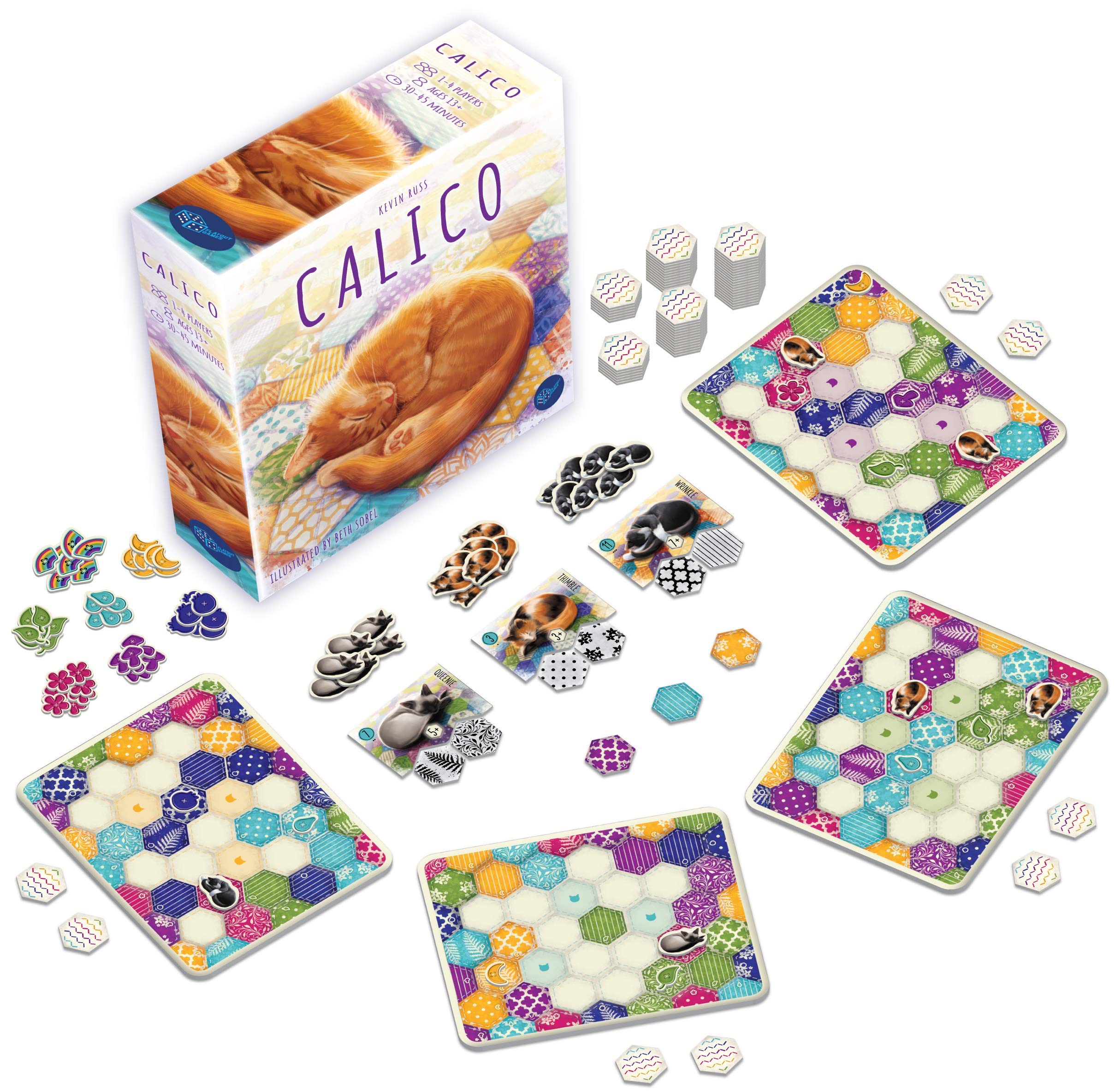 AEG & Flatout Games | Calico - Award Winning Board Game for the Whole Family | From the Creators of Cascadia | Easy to Learn | Quick to Play | Make Quilts and Attract Cats! | Ages 10 and up