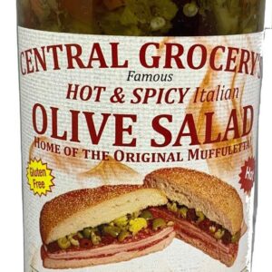 Central Grocery Hot & Spicy 16 Ounce Olive Salad (1 Jar)