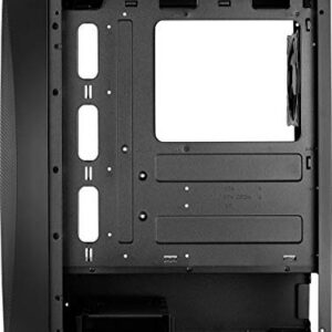 Gaming PC Case Mid-Tower Chassis by AeroCool, AeroOne Eclipse Black, Tempered Glass Panel, 4X RGB Fans, 2X USB 3.0, ATX Desktop Case