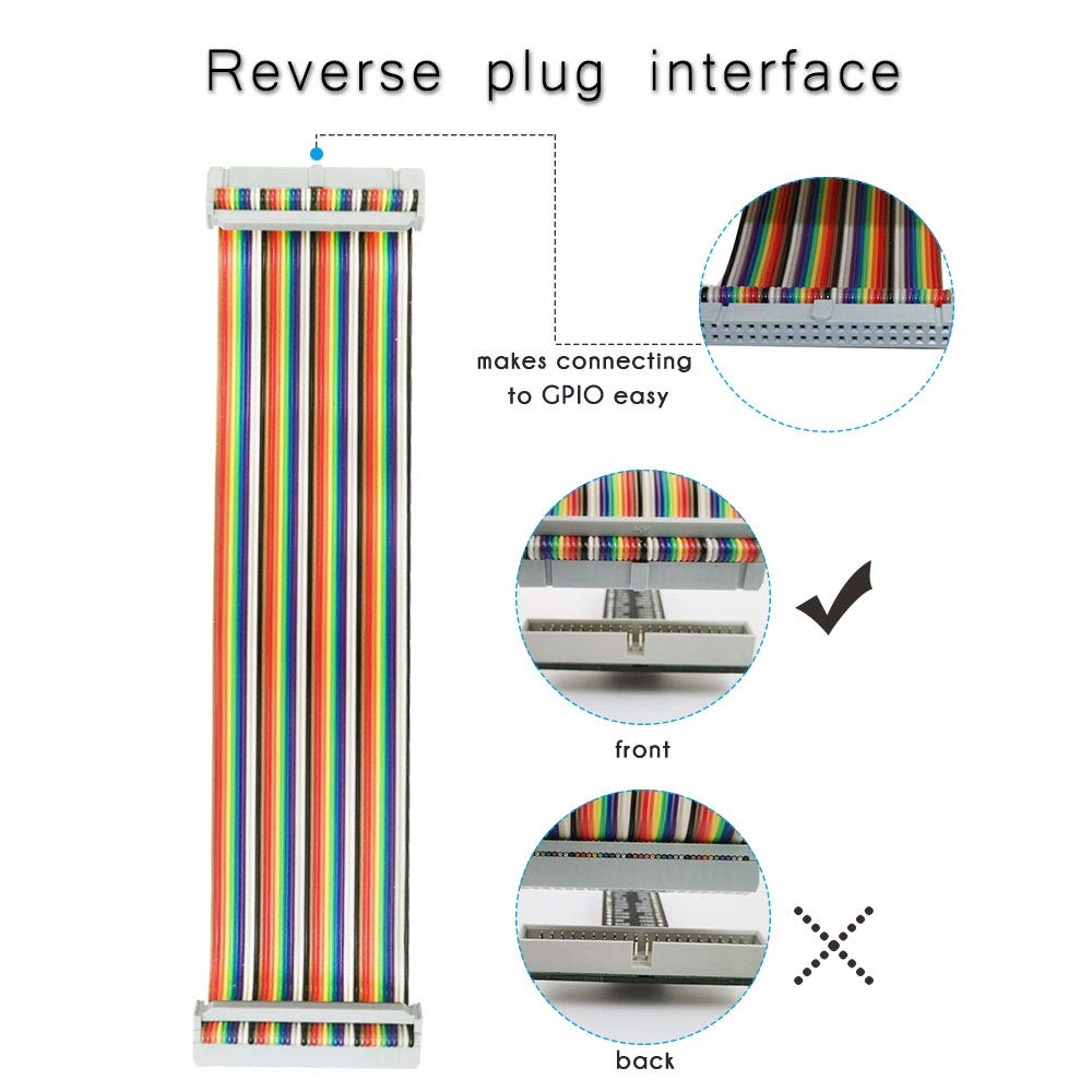 LK COKOINO for Raspberry Pi GPIO Breakout, T-Type GPIO Expansion Board+830 Points Solderless Breadboard+65pcs Jumper Cables+40pin Rainbow Ribbon Cable