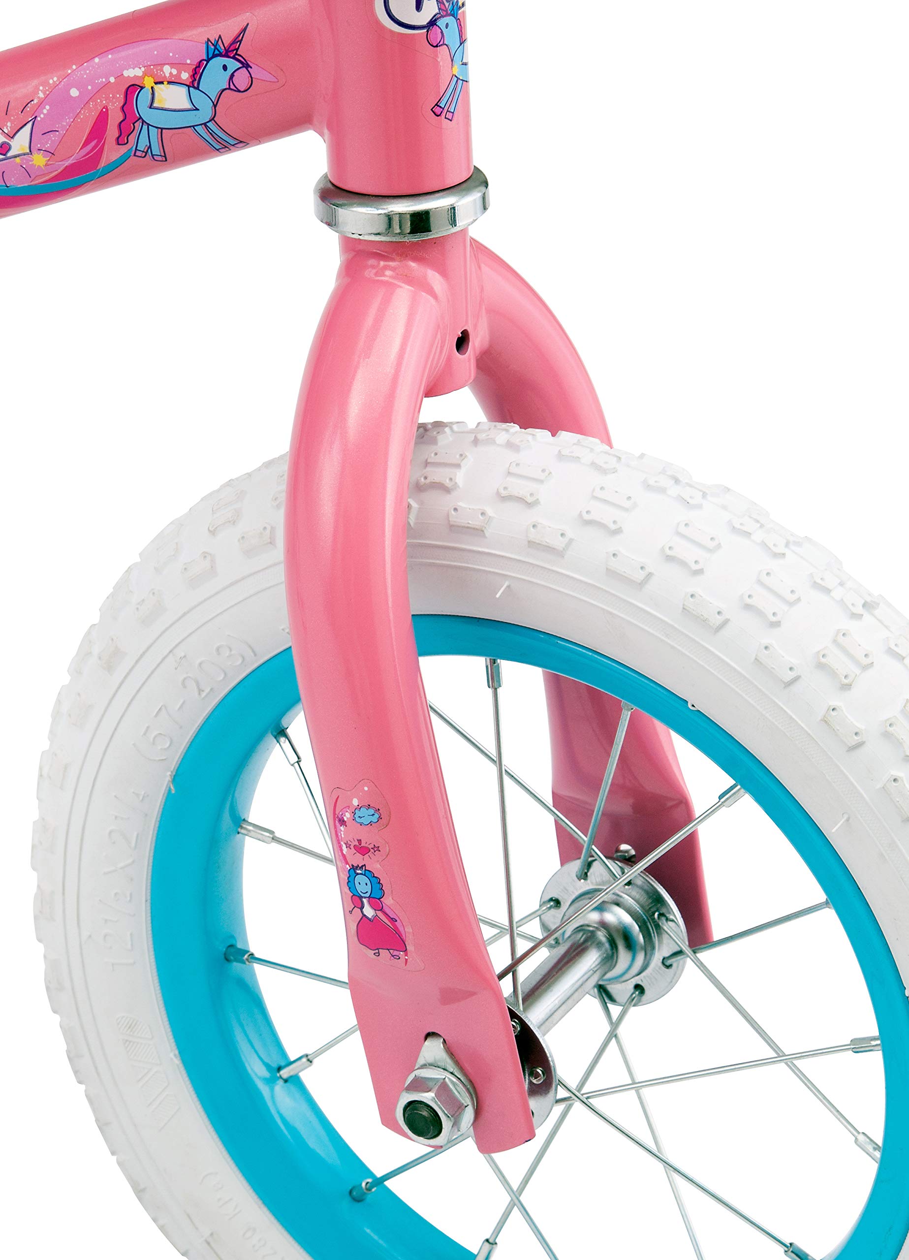 Pacific Princess Character Kids Bike, 12-Inch Wheels, Ages 3-5 Years, Coaster Brakes, Adjustable Seat, Pink, One Size