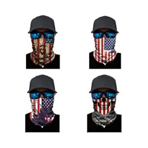 Outdoor Face Mask Scarf Bandana Multiple Functions UV Protection Wind dust Proof Headwear for Men and Women Cycling Motorcycling Hiking Skiing American Flag