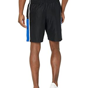 Lacoste Men's Sport Color Block Drawstring Short, Black/Lazuli-White, Large