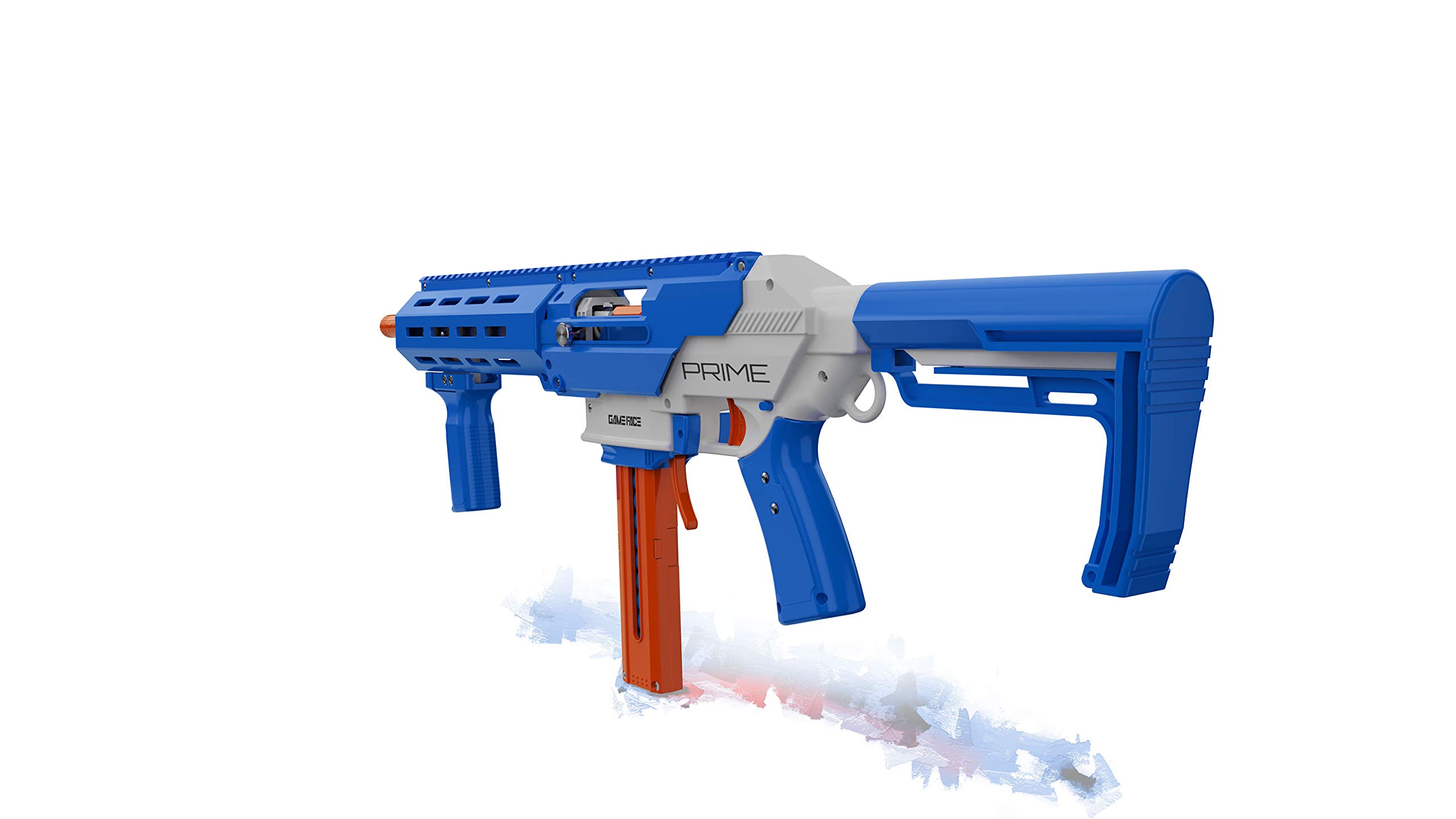 Game Face Prime GFJBB Spring-Powered Foam Dart Blaster, Blue