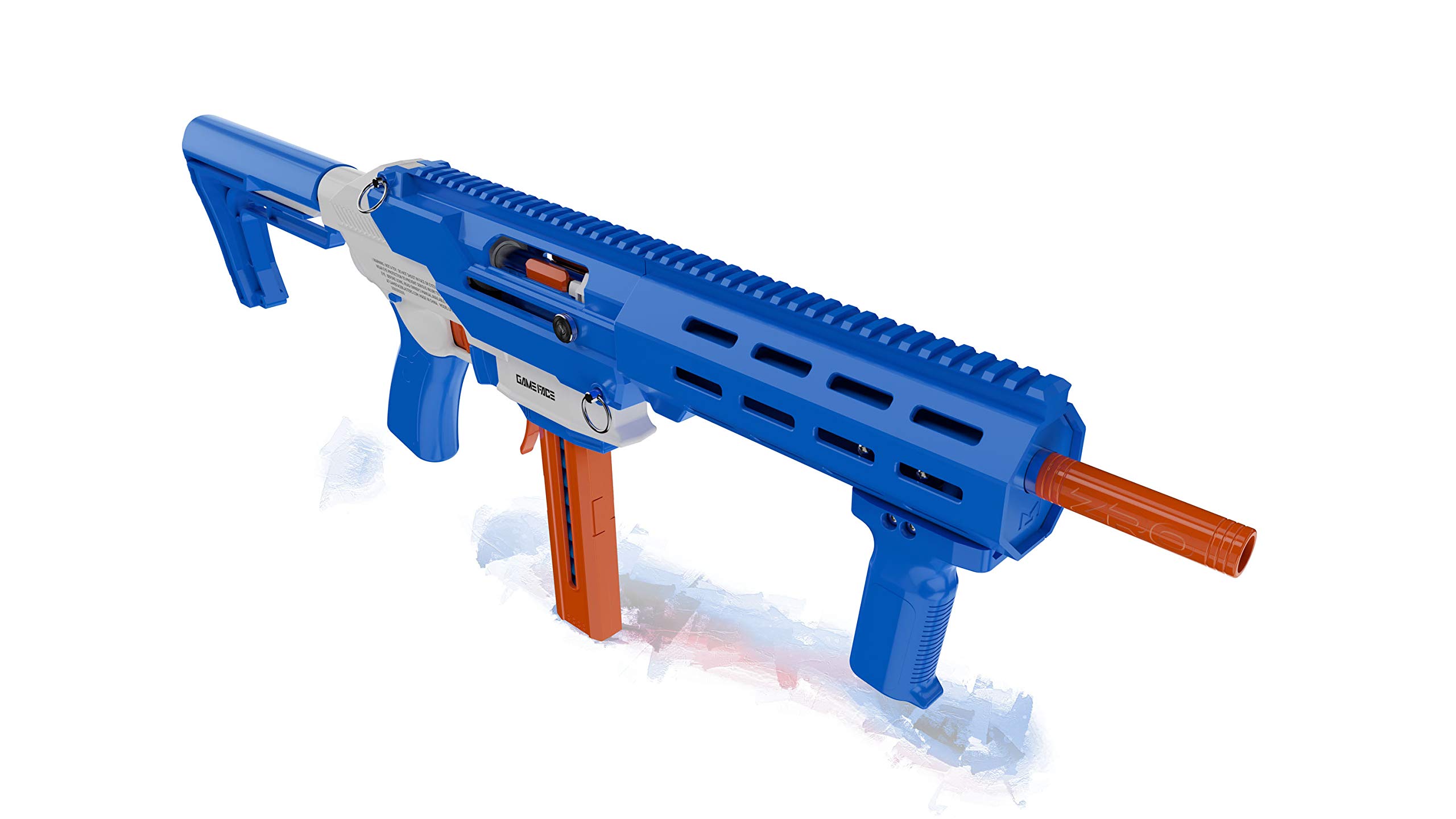 Game Face Prime GFJBB Spring-Powered Foam Dart Blaster, Blue