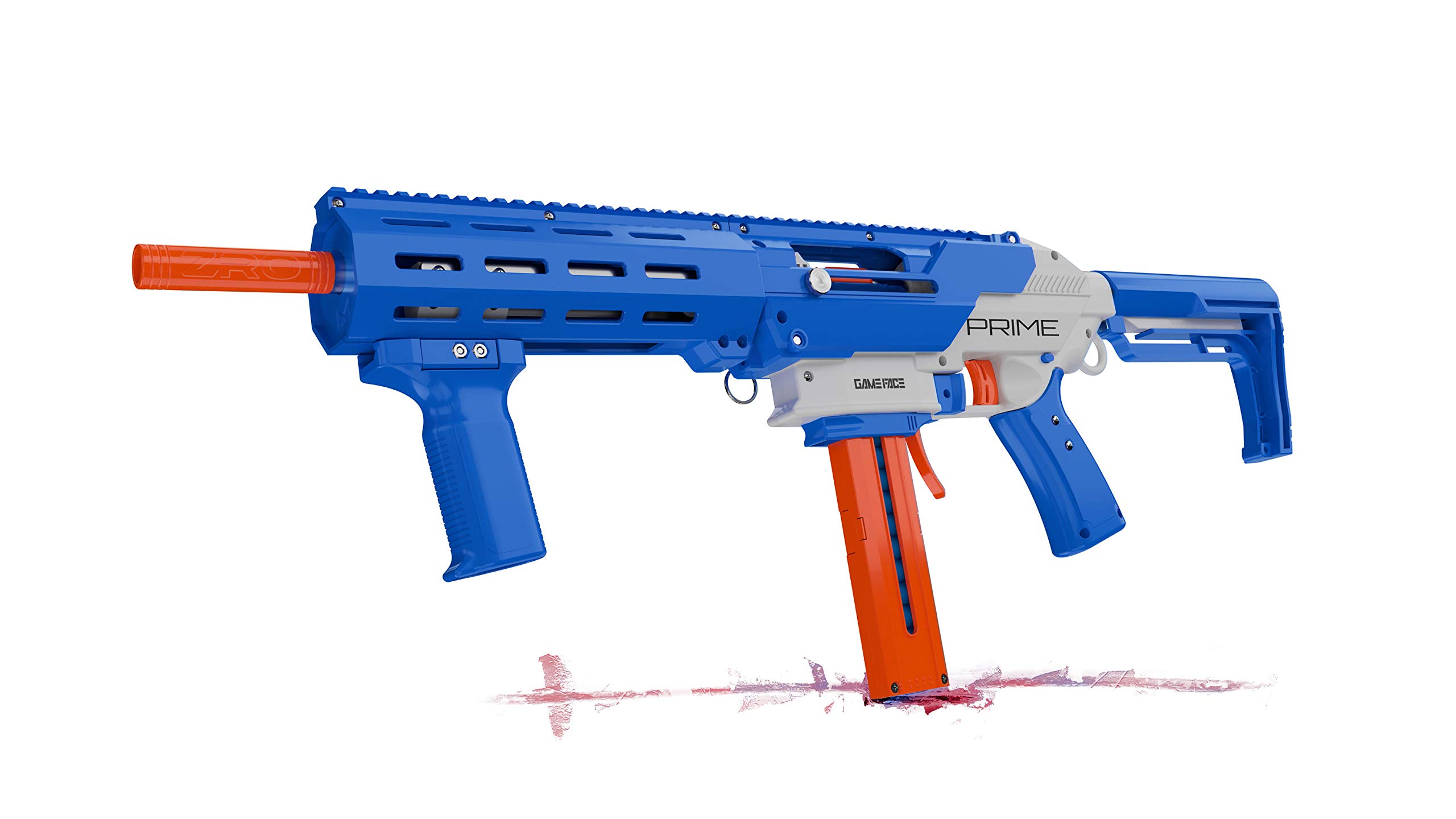 Game Face Prime GFJBB Spring-Powered Foam Dart Blaster, Blue