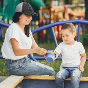 Custom Distressed Trucker Hat May Contain Alcohol Embroidery Cotton for Men & Women Strap Closure Black Gray Design Only