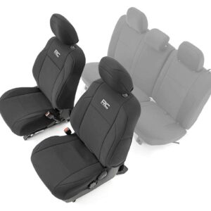 Rough Country Front Neoprene Seat Covers for 2016-2022 Toyota Tacoma - 91030,Black