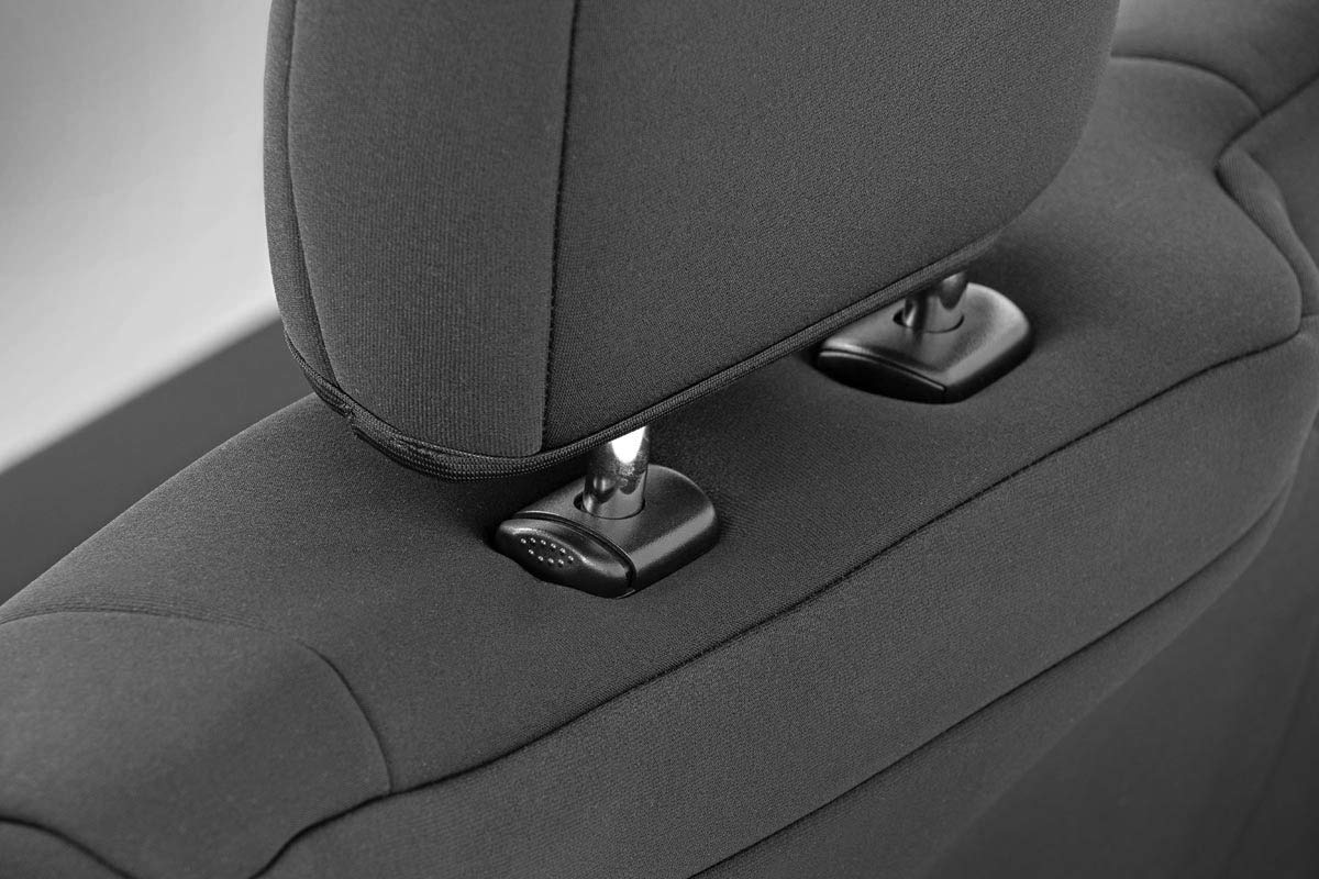 Rough Country Front Neoprene Seat Covers for 2016-2022 Toyota Tacoma - 91030,Black