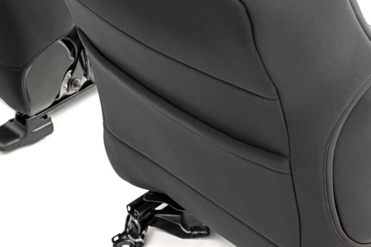 Rough Country Front Neoprene Seat Covers for 2016-2022 Toyota Tacoma - 91030,Black