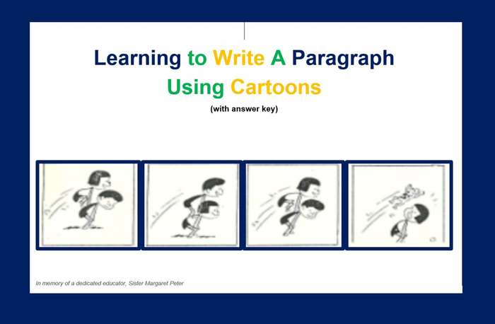 Learning to Write A Paragraph Using Cartoons