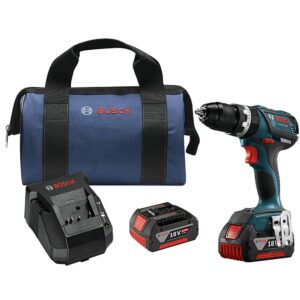 bosch hds183-01-rt 18v ec brushless lithium-ion compact tough 1/2 in. cordless hammer drill driver kit (4 ah) (renewed)